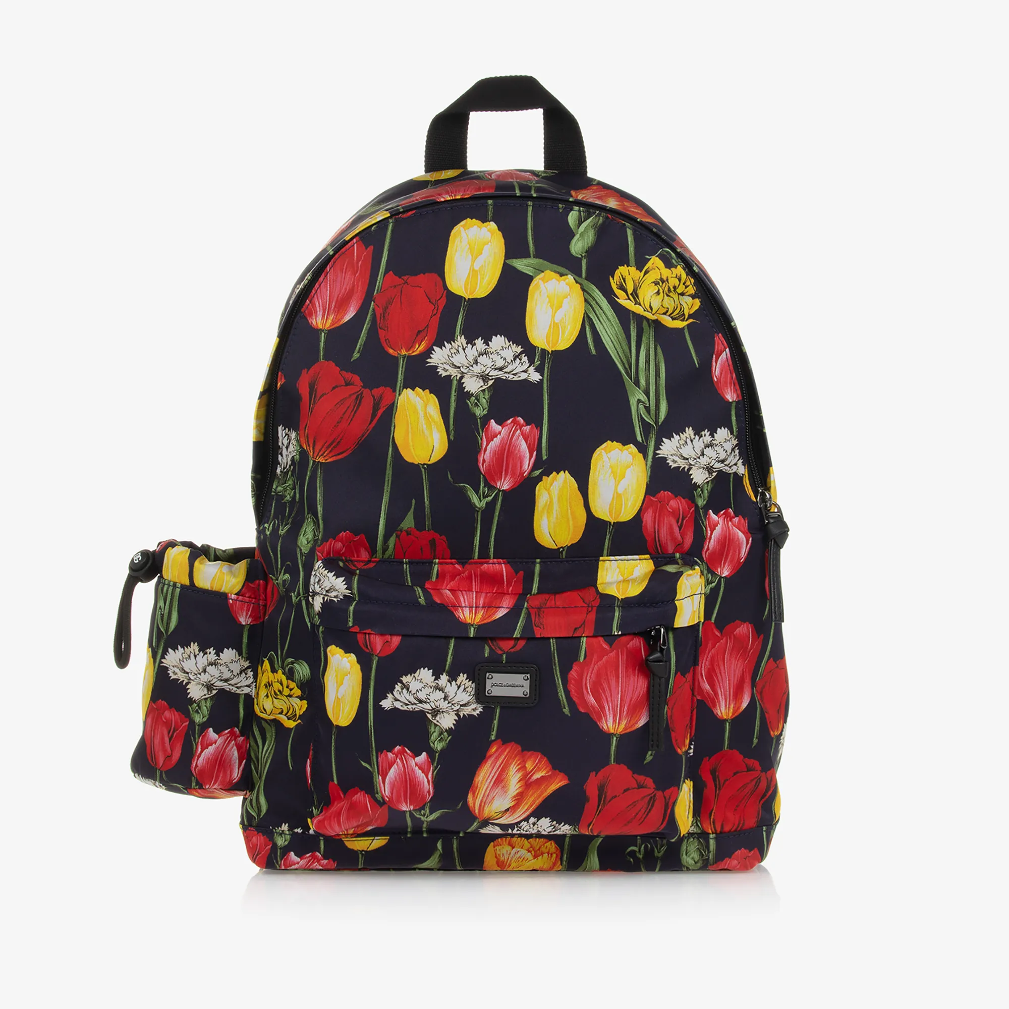 Girls Navy Blue Tulip Print Backpack (40cm)