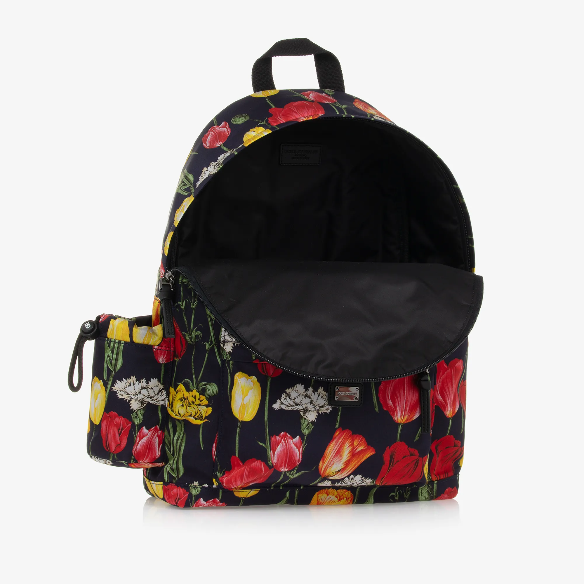 Girls Navy Blue Tulip Print Backpack (40cm)