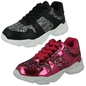 Girls Reflex Glittery Trainers H2R647