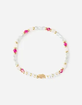 God Loves You Letter Bracelet: Small