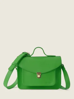 Green Leather Cross-body Bag for Women - Mademoiselle George Sorbet Kiwi | PAUL MARIUS