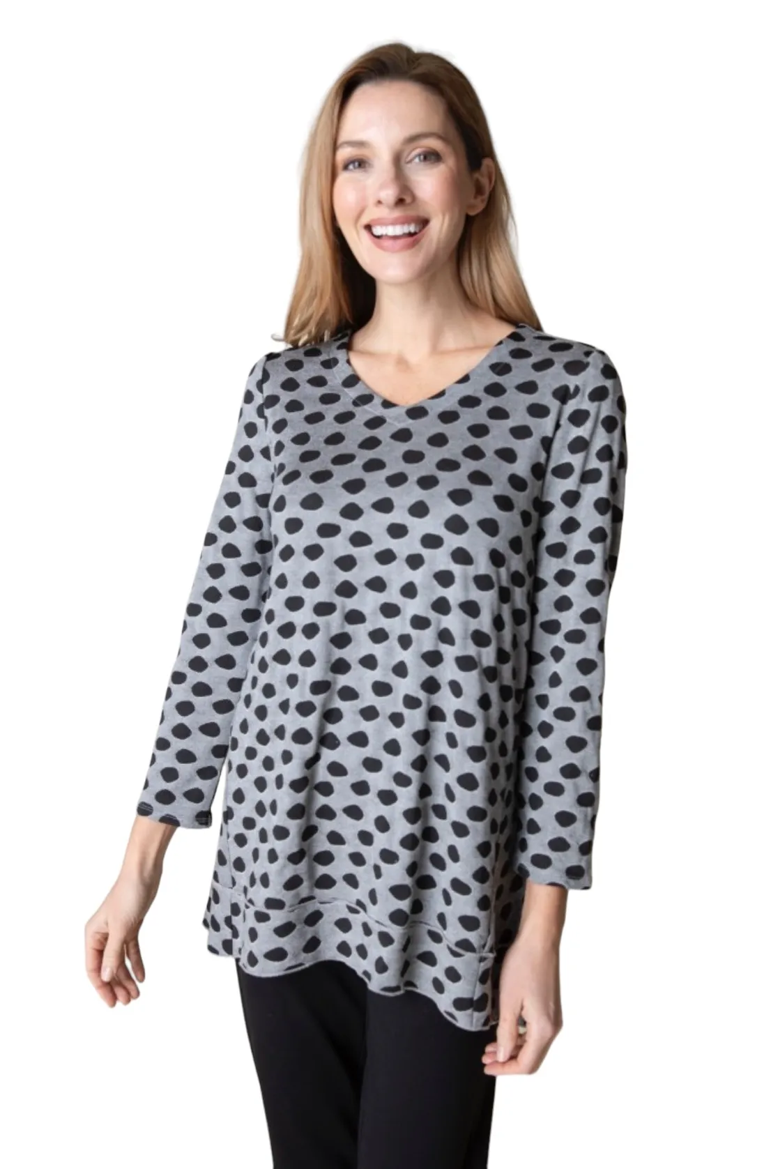 HABITAT TEXTURED DOT PLEAT BACK TUNIC