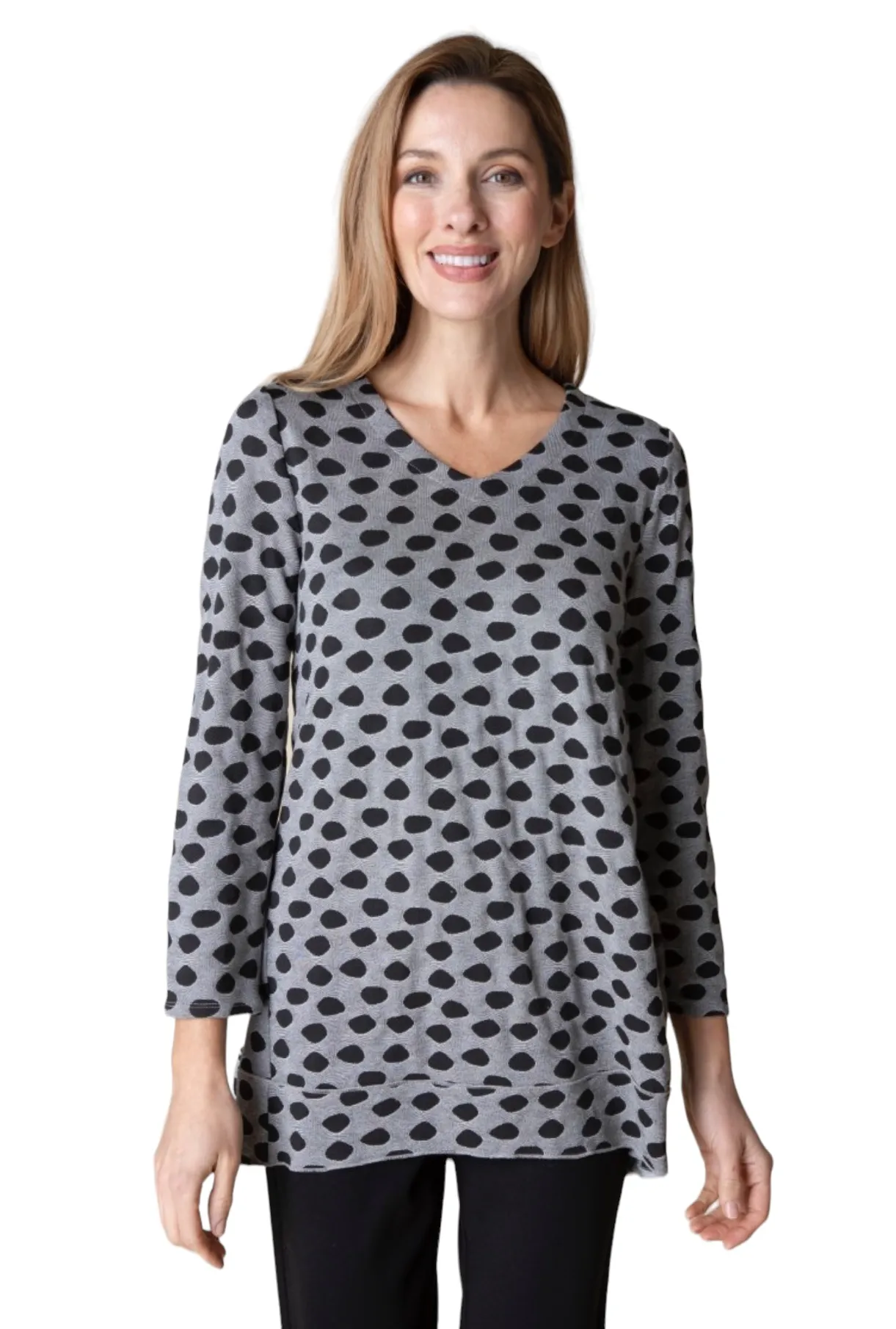 HABITAT TEXTURED DOT PLEAT BACK TUNIC