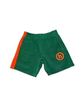 Hidden NY Polar Fleece Shorts Green Orange