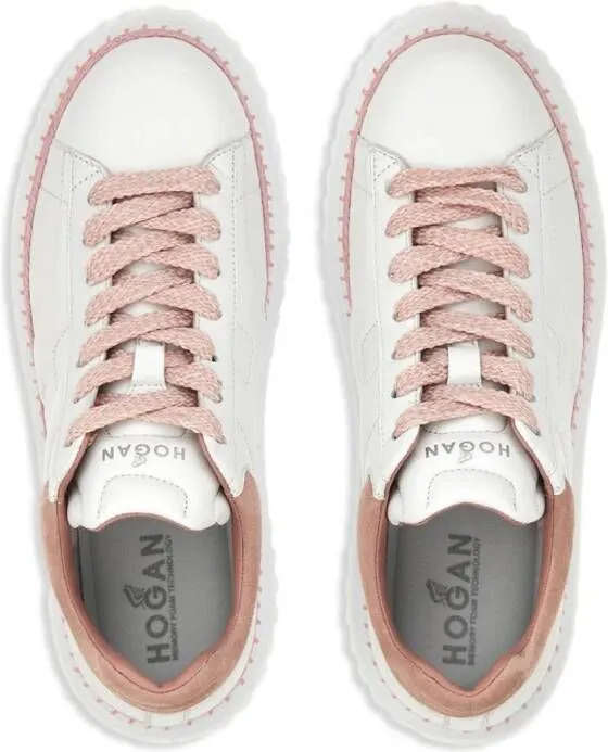 Hogan H-Stripes leather sneakers White