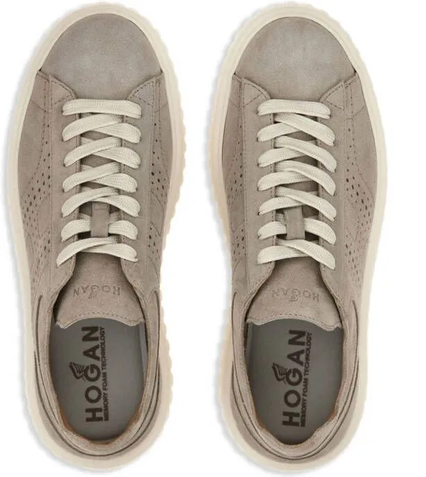 Hogan H-Stripes suede sneakers Neutrals