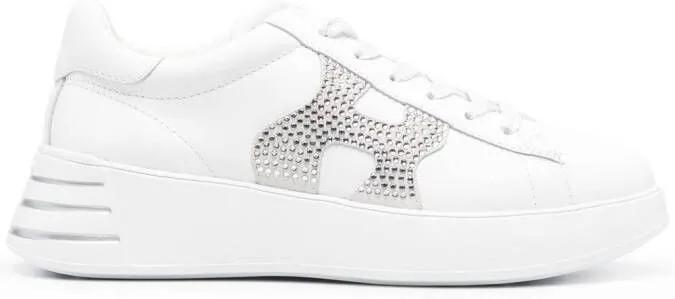 Hogan rhinestone low-top sneakers White