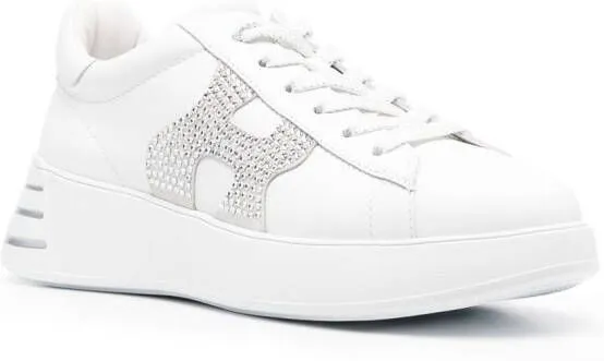 Hogan rhinestone low-top sneakers White