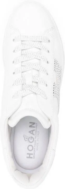 Hogan rhinestone low-top sneakers White