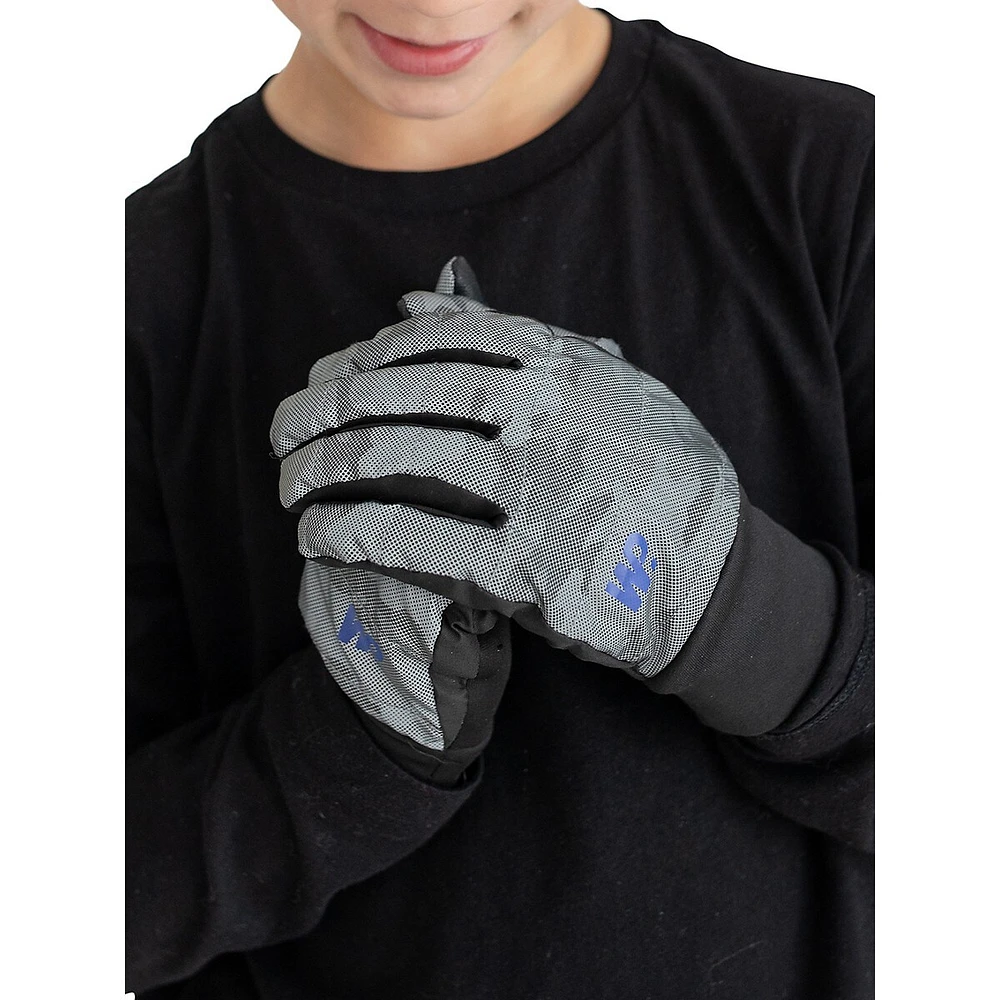 Hudson's Bay Boy's Touch Reflective Print Commuter Gloves