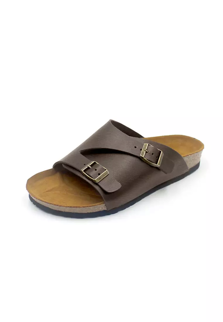 Jersey - Dark Brown Leather Sandals & Flip Flops