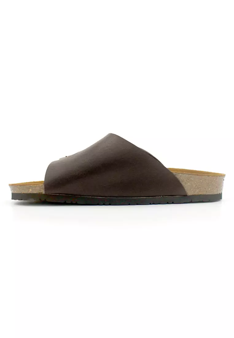 Jersey - Dark Brown Leather Sandals & Flip Flops