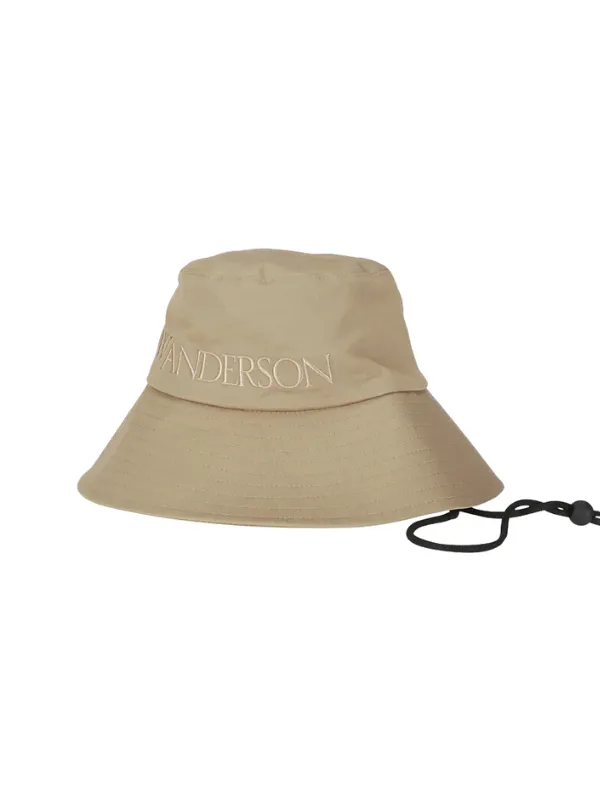 Jw Anderson Bucket Hat Logo Beige