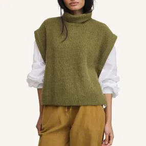 Kanon Recycled Wool Knitted Vest - Olive