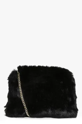 Kara Fluffy Faux Fur Cross Body Bag