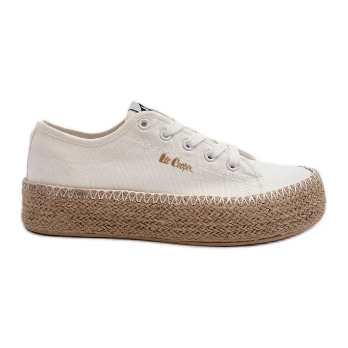 Lee Cooper LCW-24-44-2410 Braided Sneakers, White