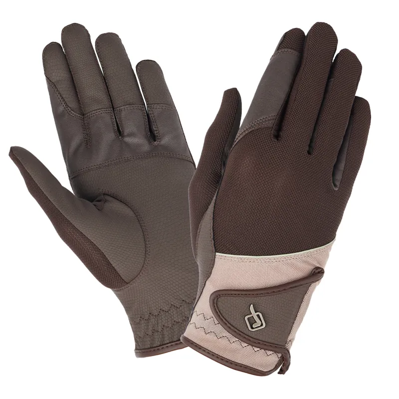 LeMieux ProMesh Adults Riding Gloves - Brown/Fern