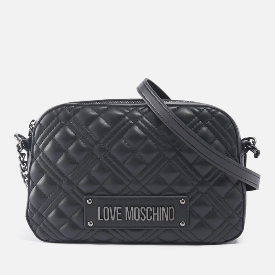 Love Moschino Borsa Quilted Faux Leather Cross Body Bag