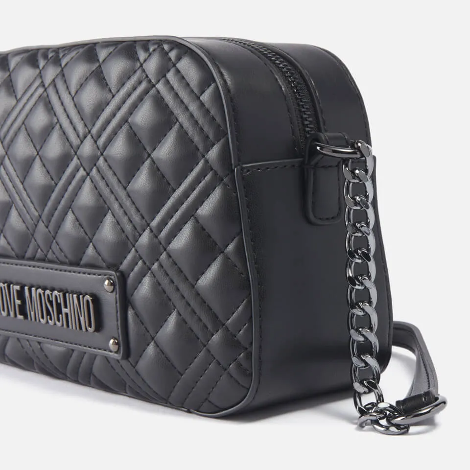 Love Moschino Borsa Quilted Faux Leather Cross Body Bag