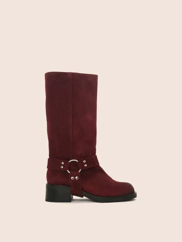 Lucca Suede Boot - Cherry