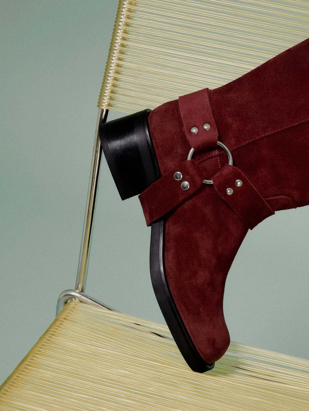 Lucca Suede Boot - Cherry