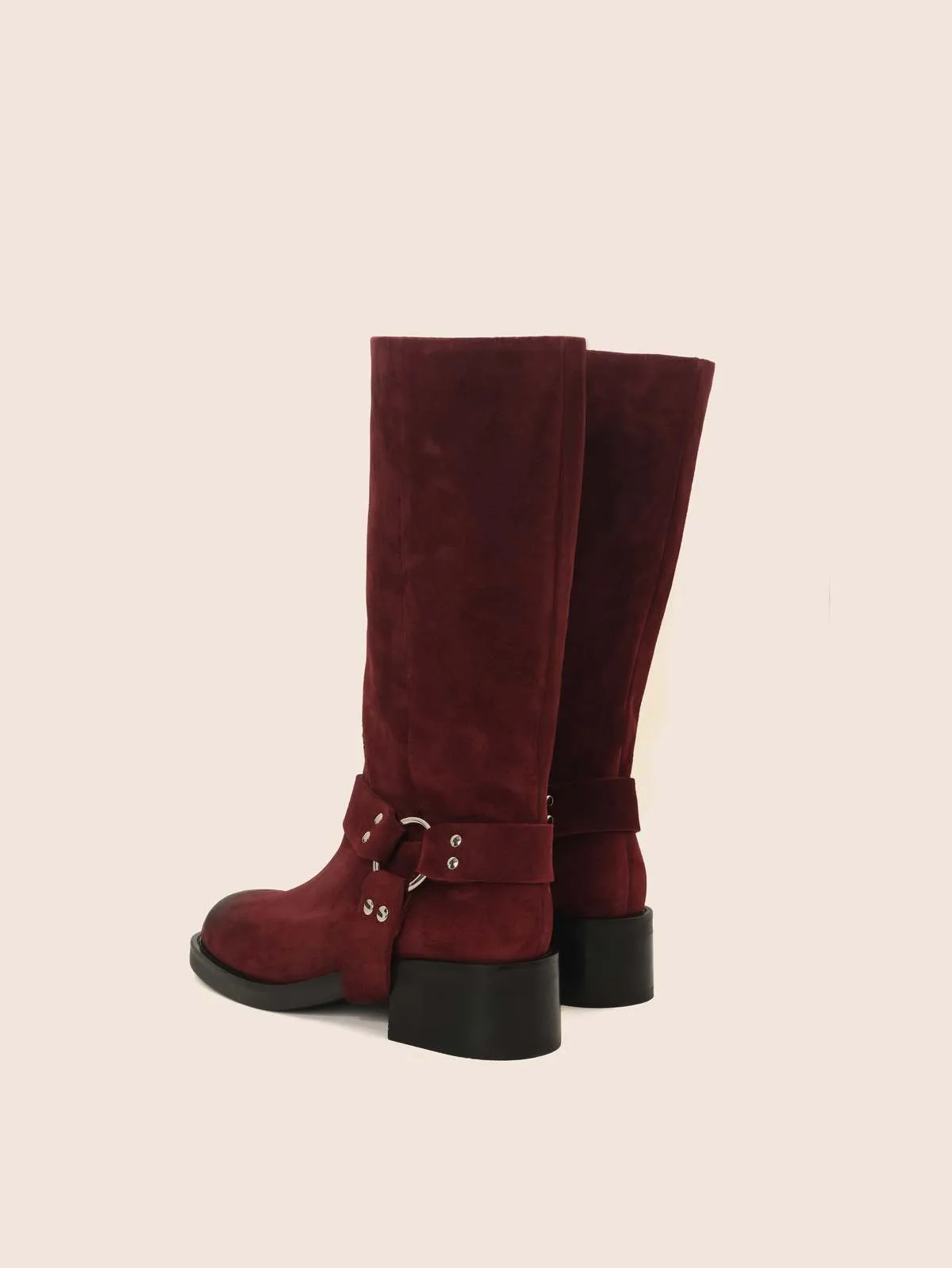 Lucca Suede Boot - Cherry