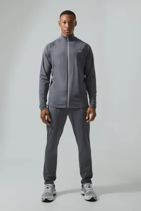 Man Active Funnel Neck Tracktop Tracksuit | boohooMAN UK