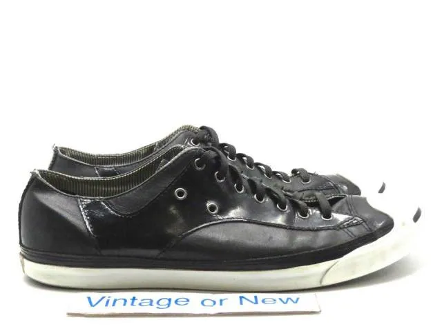 Men's converse jack purcell black leather sneakers sz 13