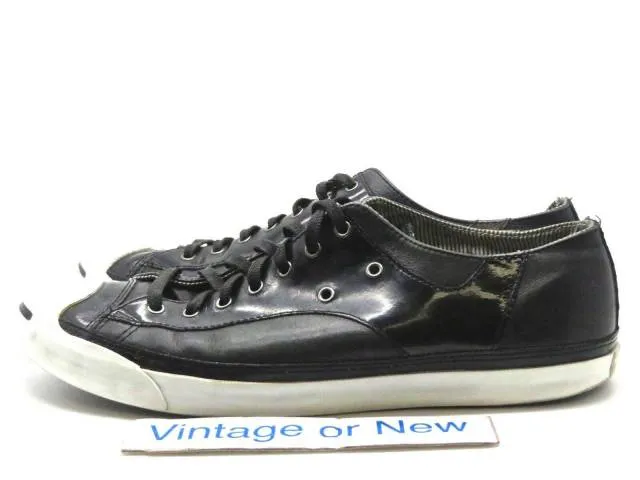 Men's converse jack purcell black leather sneakers sz 13