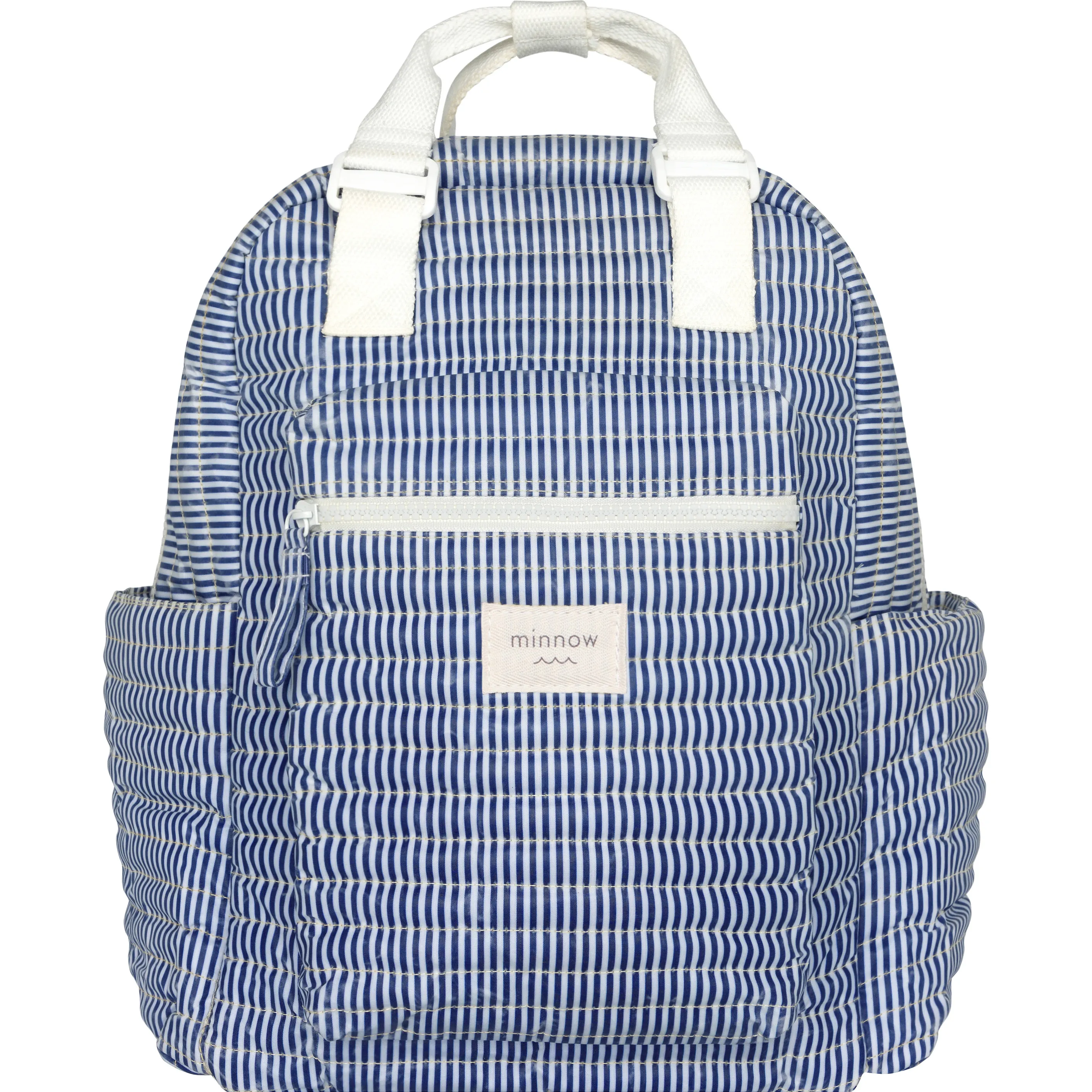 Minnow Navy Stripe Everyday Coated Backpack