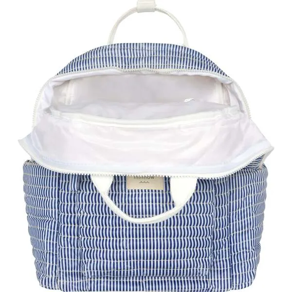 Minnow Navy Stripe Everyday Coated Backpack