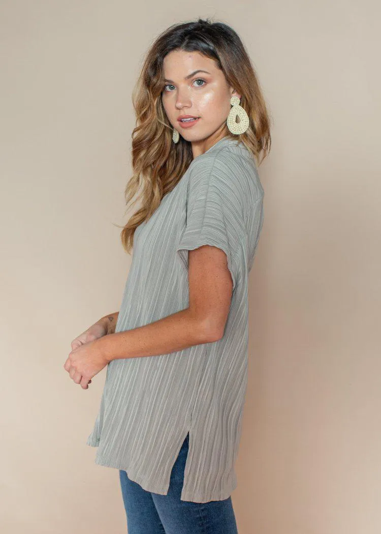 Miramar Sage Green V-Neck Tunic