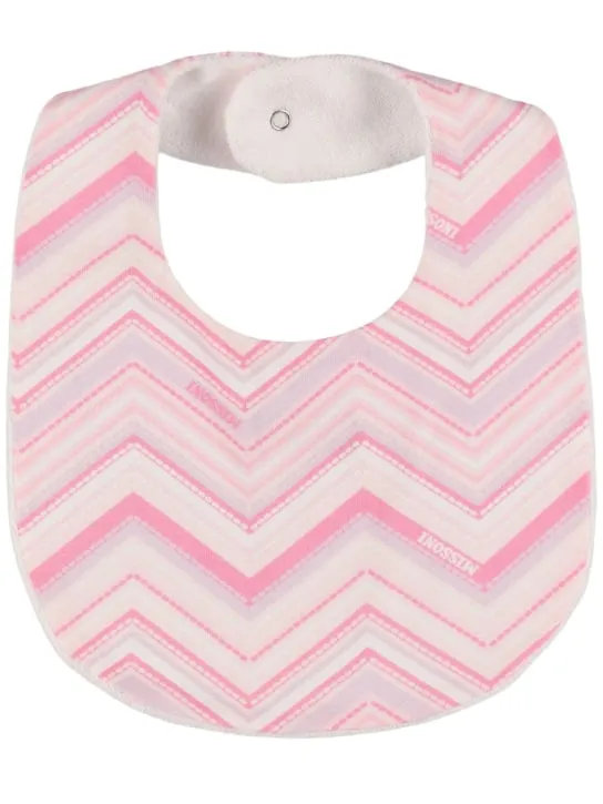 Missoni   Printed cotton jersey romper, bib & hat 