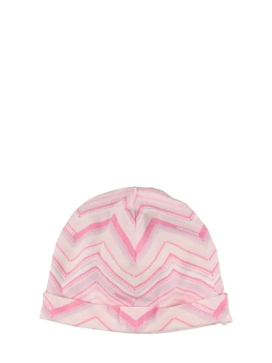 Missoni   Printed cotton jersey romper, bib & hat 