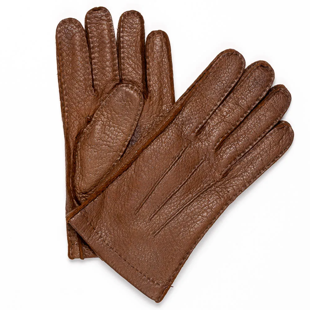 Moreschi Vail Genuine Peccary / Cashmere Gloves Tan