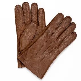 Moreschi Vail Genuine Peccary / Cashmere Gloves Tan