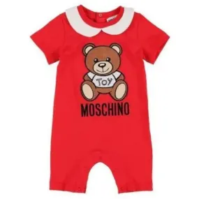 Moschino - Baby Neutral Jersey Romper With Gift Box, Red