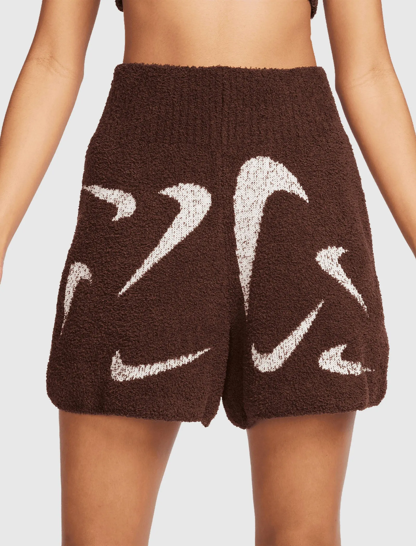 NIKE WOMEN'S KNIT SHORT   BROWN