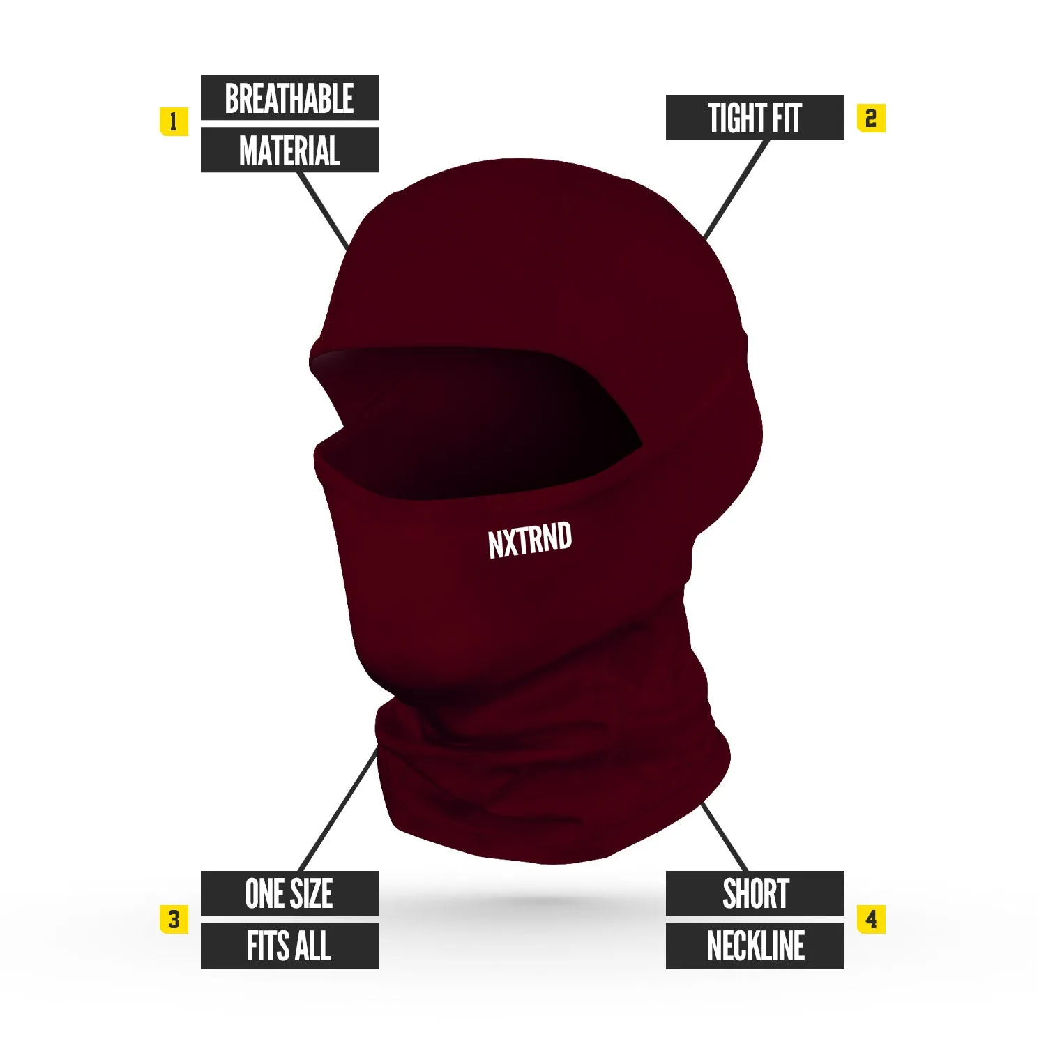 NXTRND Ski Mask Maroon