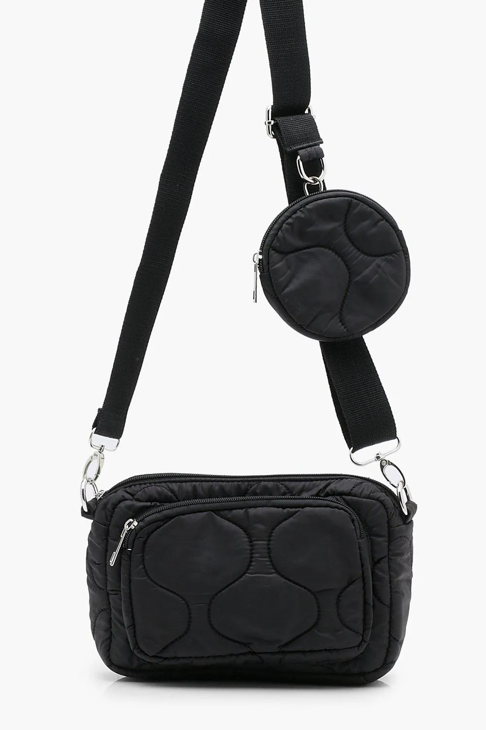 Nylon Multi Pocket Cross Body Bag