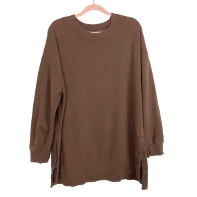 Old Navy Brown Tunic Sweatshirt- Size XL Tall