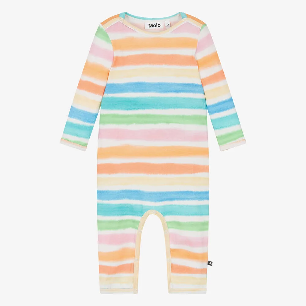 Orange Organic Cotton Rainbow Romper