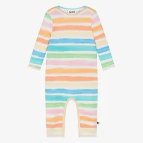 Orange Organic Cotton Rainbow Romper