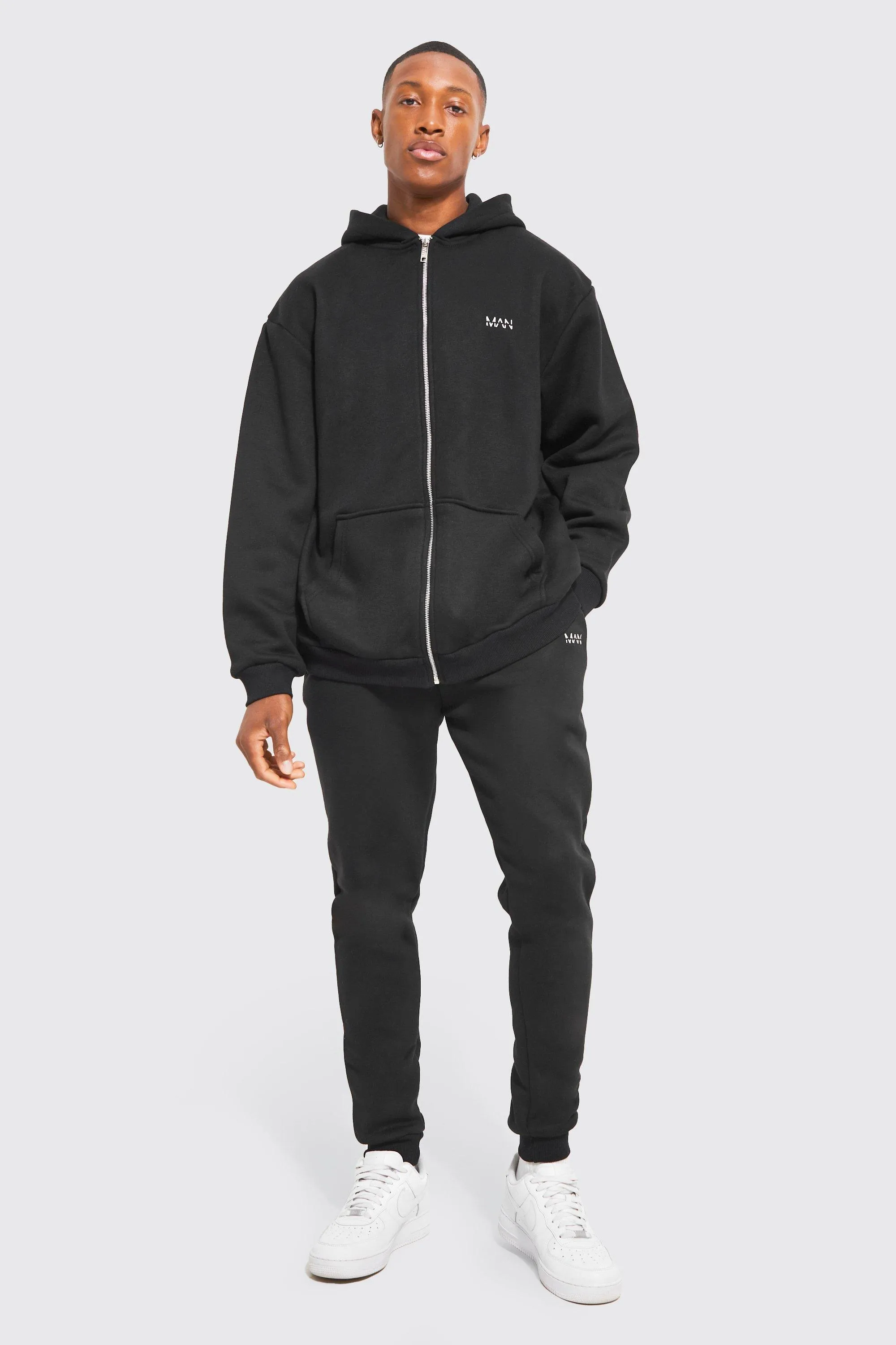 Oversized Offcl Zip Through Hooded Tracksuit | boohooMAN UK