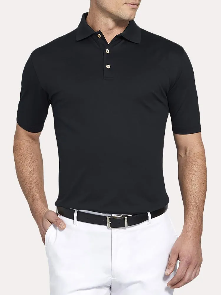     PETER MILLAR  Solid Cotton Lisle Polo    