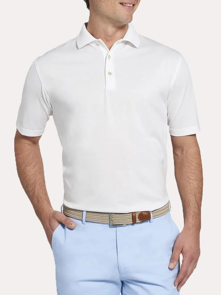     PETER MILLAR  Solid Cotton Lisle Polo    