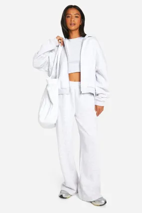 Petite 3 Piece Straight Leg Sweatpant Tracksuit