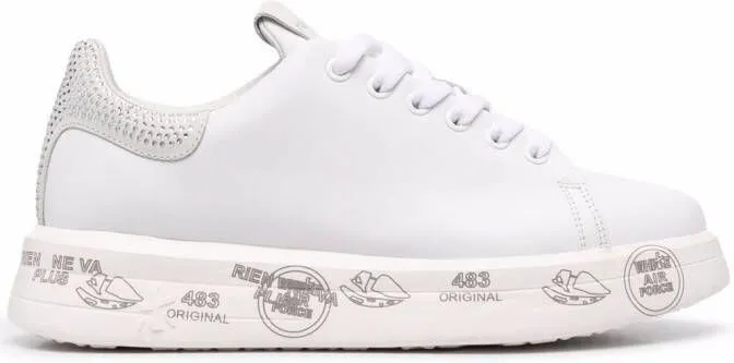 Premiata Belle crystal-back sneakers White