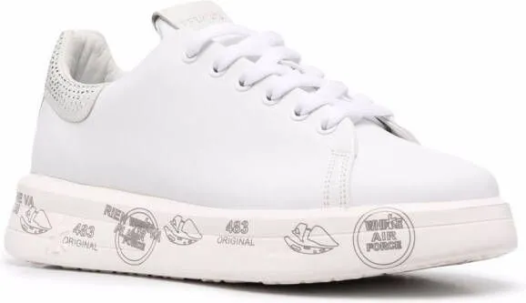 Premiata Belle crystal-back sneakers White