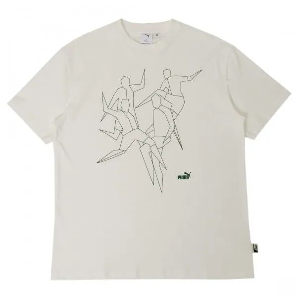 Puma Men players lounge graphic tee (white / puma white)